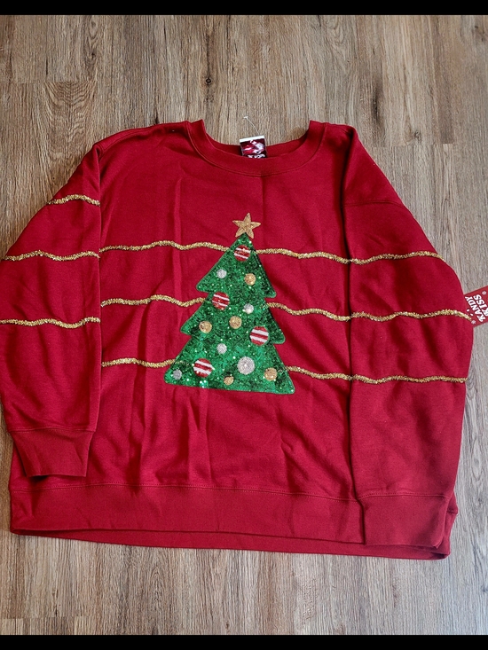 Kandy Kiss Tops - Kandy Kiss  Christmas Tree Sweatshirt - Women's Festive Pullover
